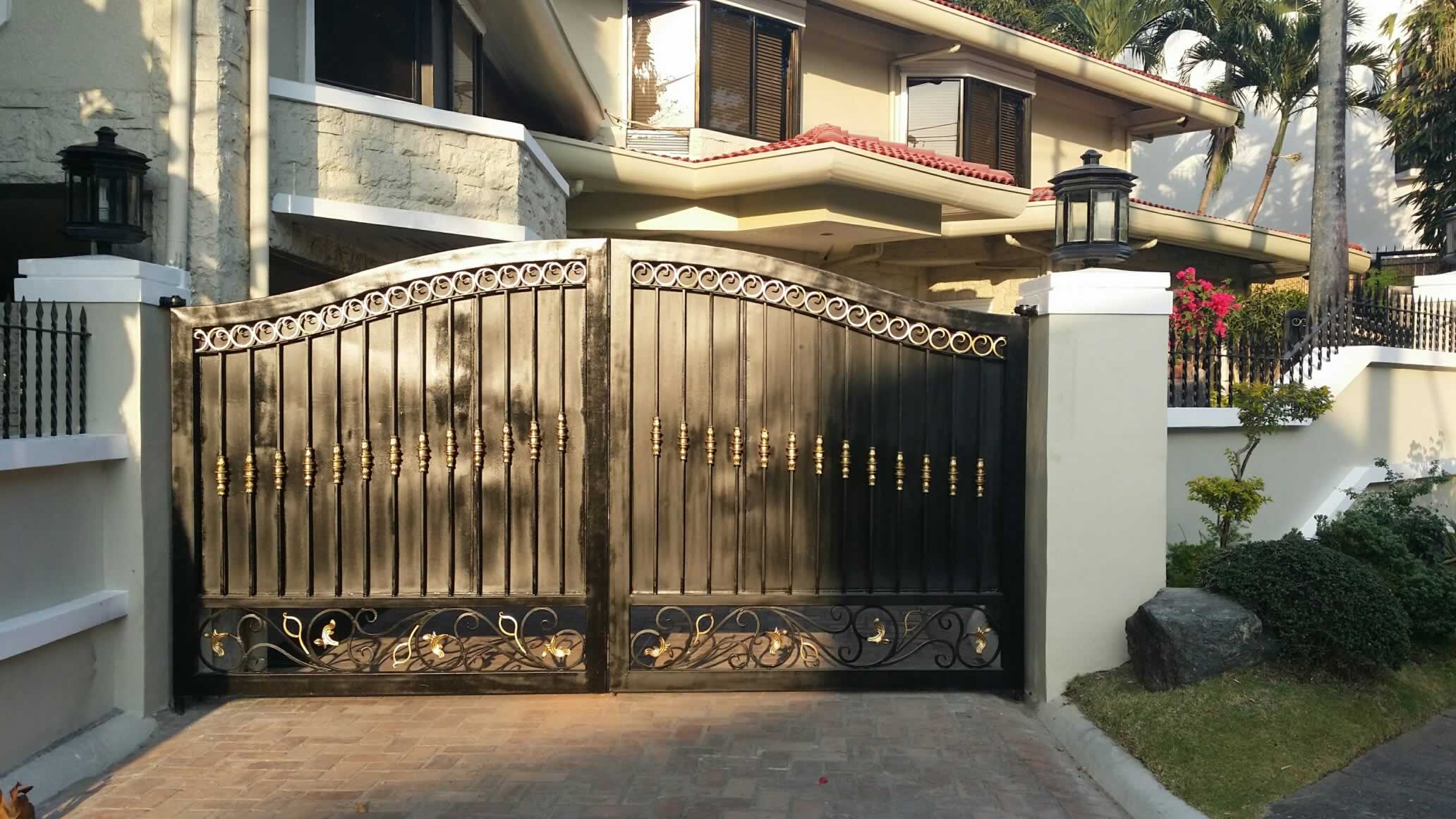Entrance Gate Fabrication Glass Railings Philippines, Glass Railing
